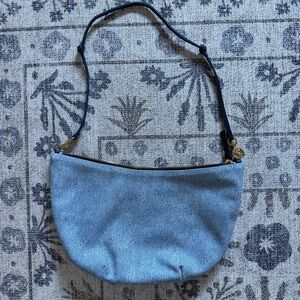 NWT Clare V Lune Bag in Light Blue Denim Suede
